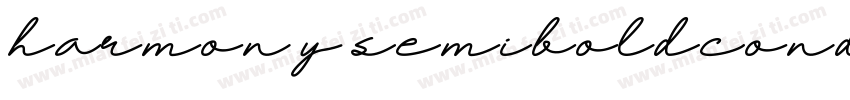 harmony semiboldcond字体转换